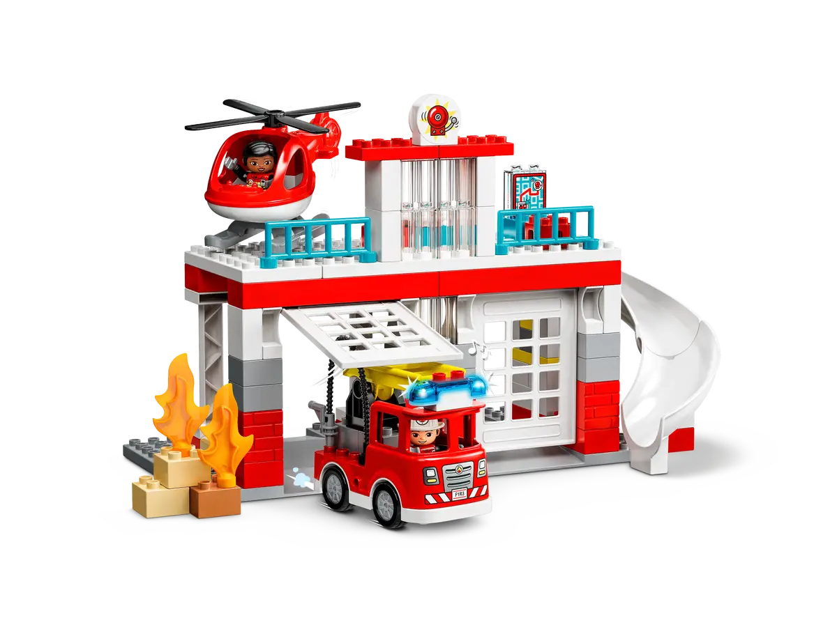 Lego - Duplo, Fire Station & Helicopter