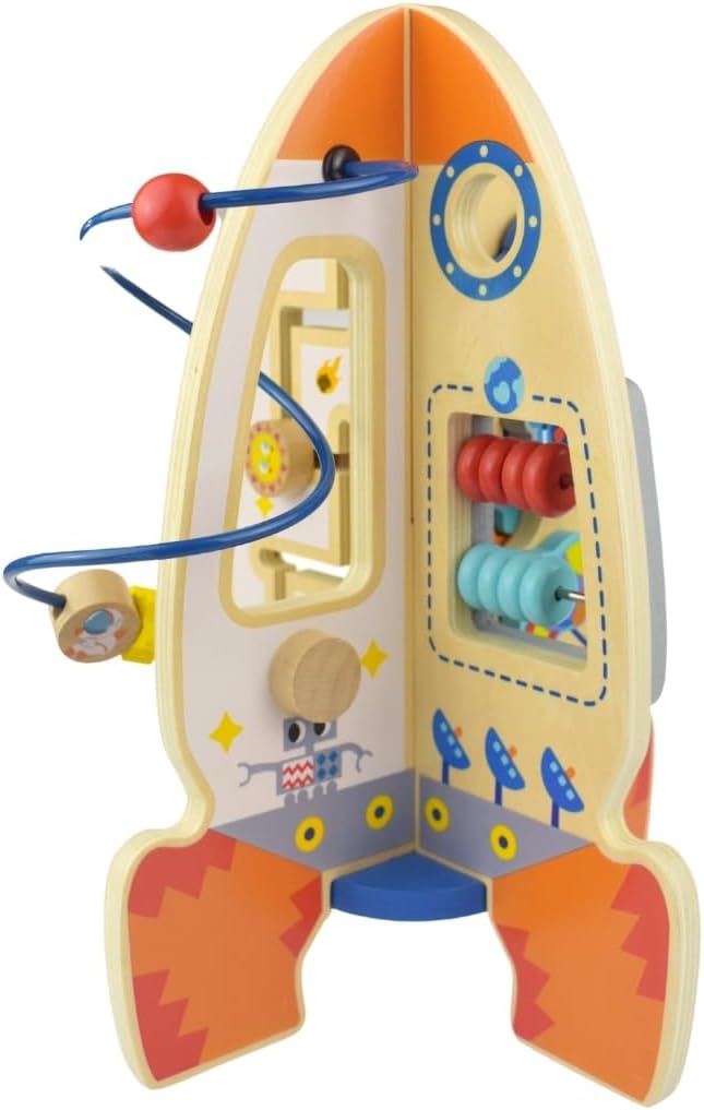 Tooky toy - Wooden Activity Rocket