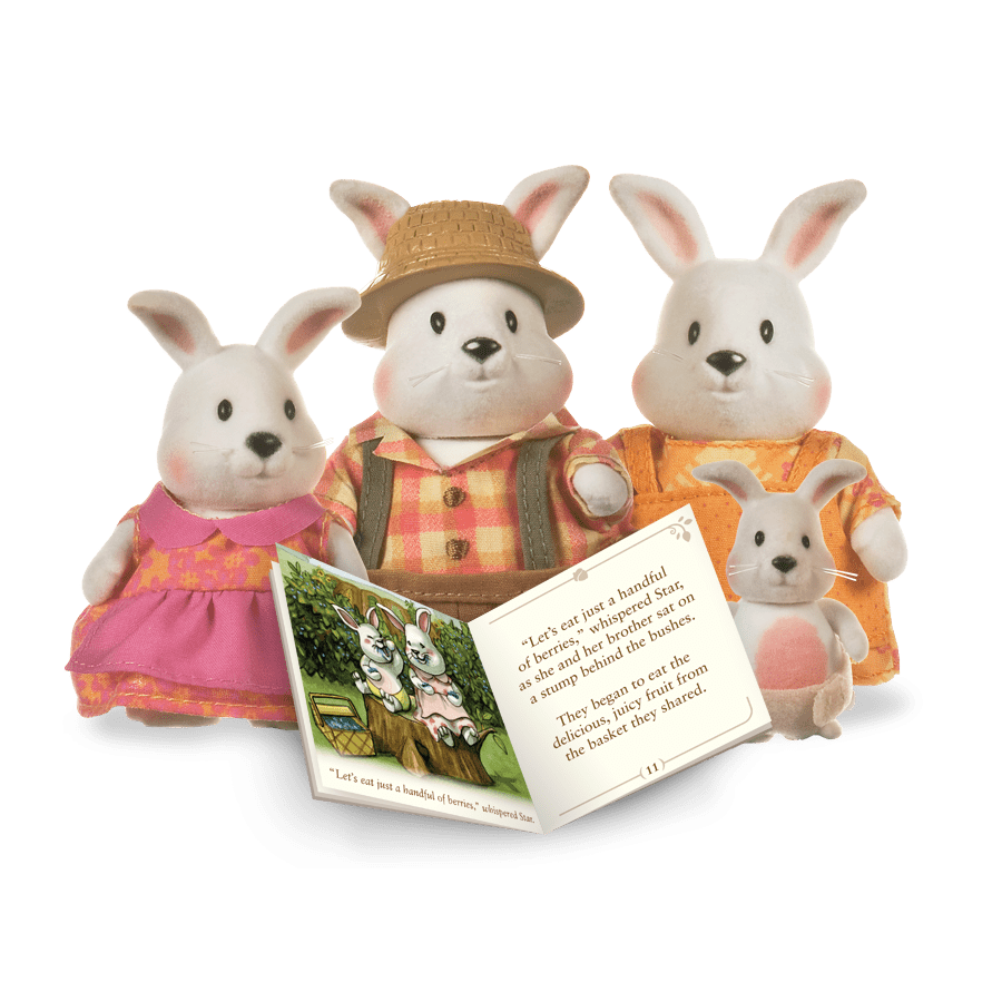 Li'l Woodzeez -The Hoppingood Rabbits Family (storybook included)