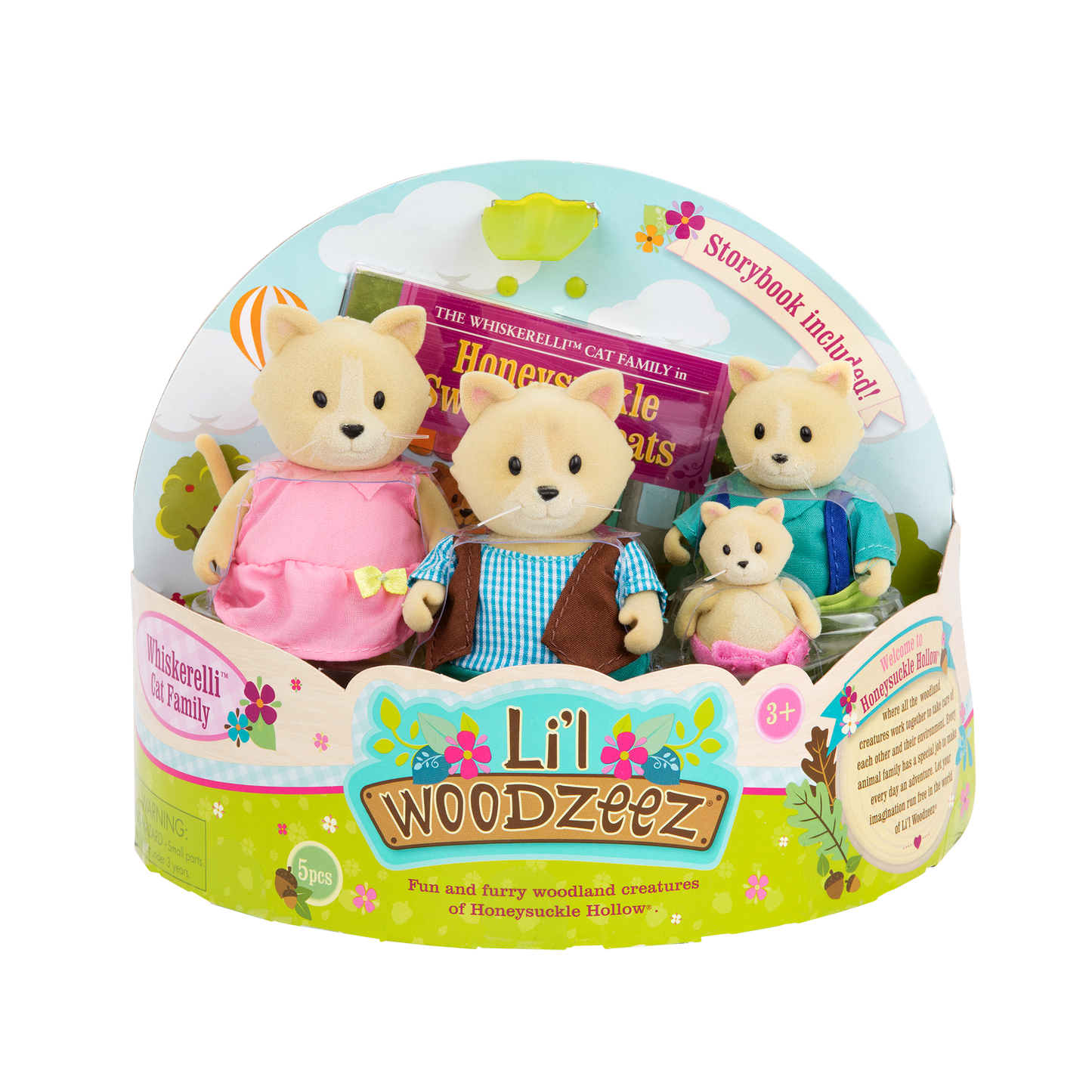 Li'l Woodzeez - The Whiskerelli Cats Family (storybook included)