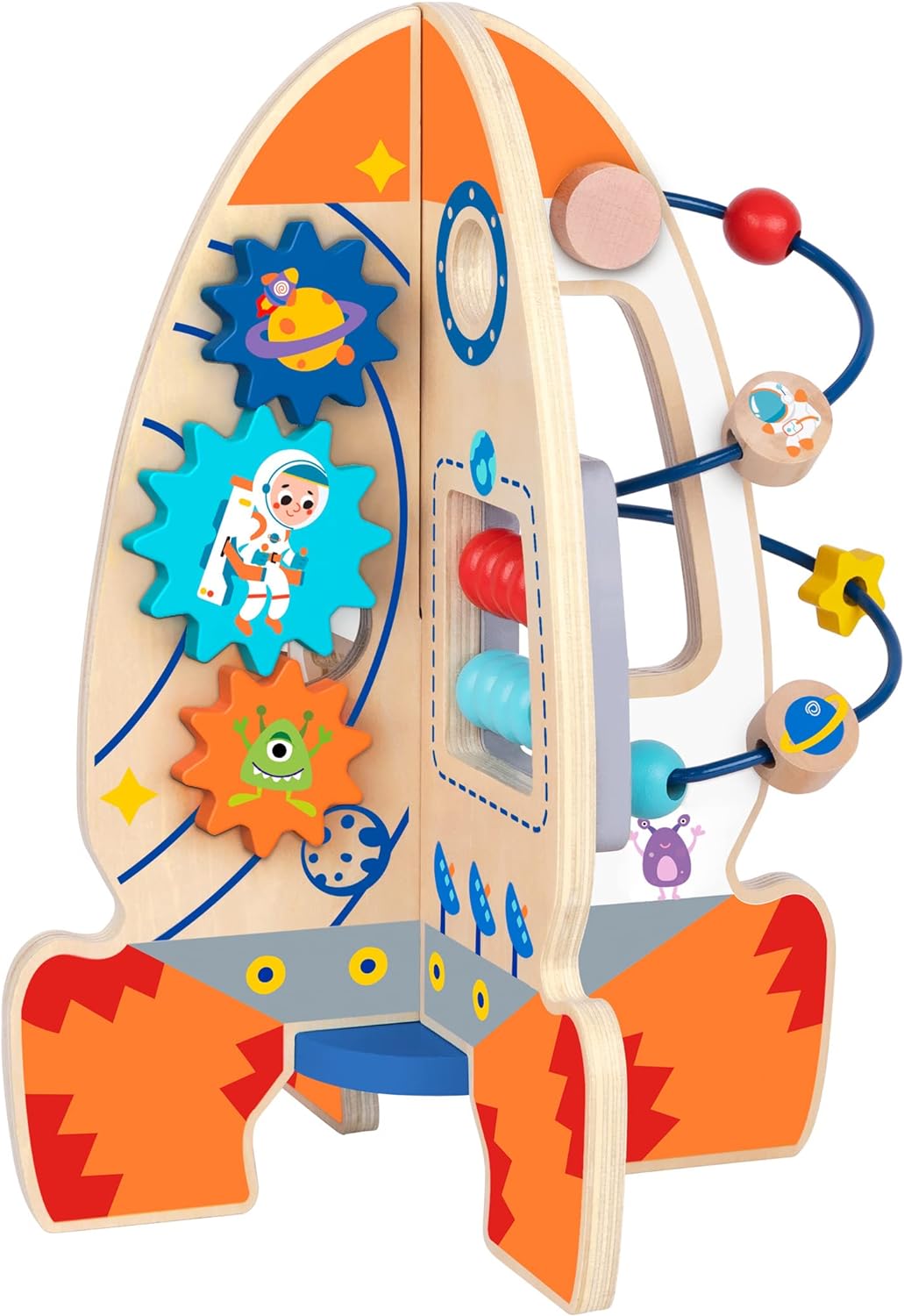Tooky toy - Wooden Activity Rocket