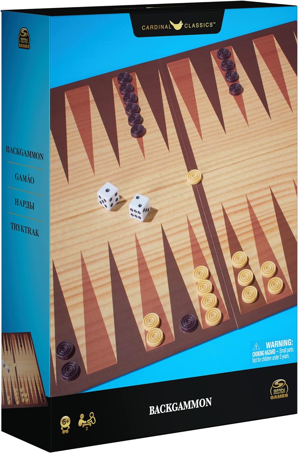 Spin Master - Cardinal, Backgammon Board Game