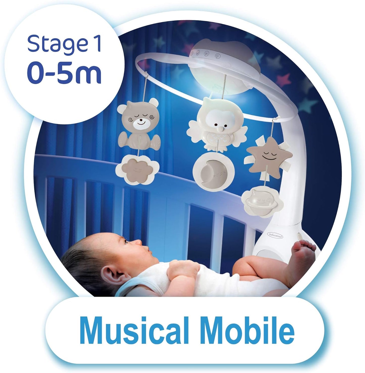 Infantino - 3 in 1 Baby Musical Projector