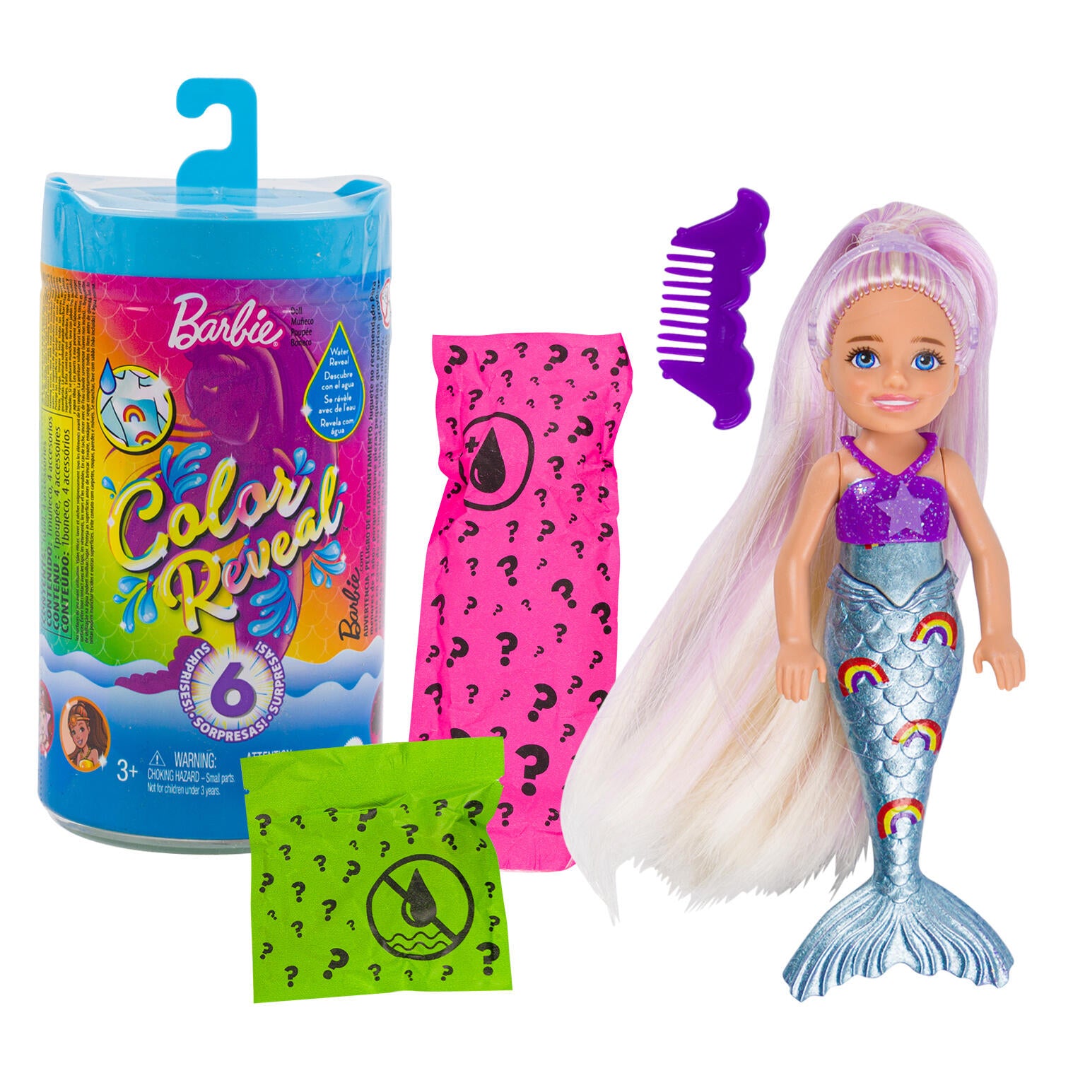 Barbie Chelsea Color Reveal Mermaid Barbie Toy Chelsea Barbie