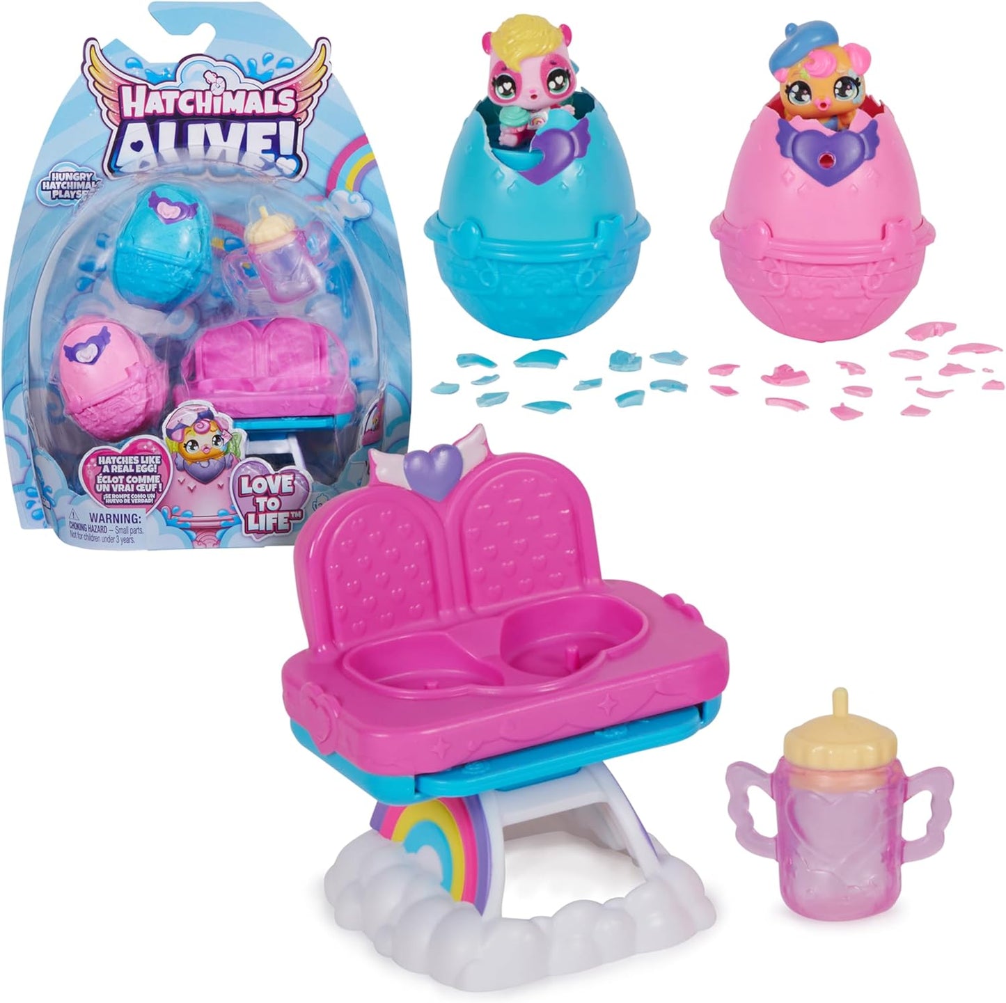 Spin Master - Hatchimals, Hungry Hatchimals Playset with Highchair