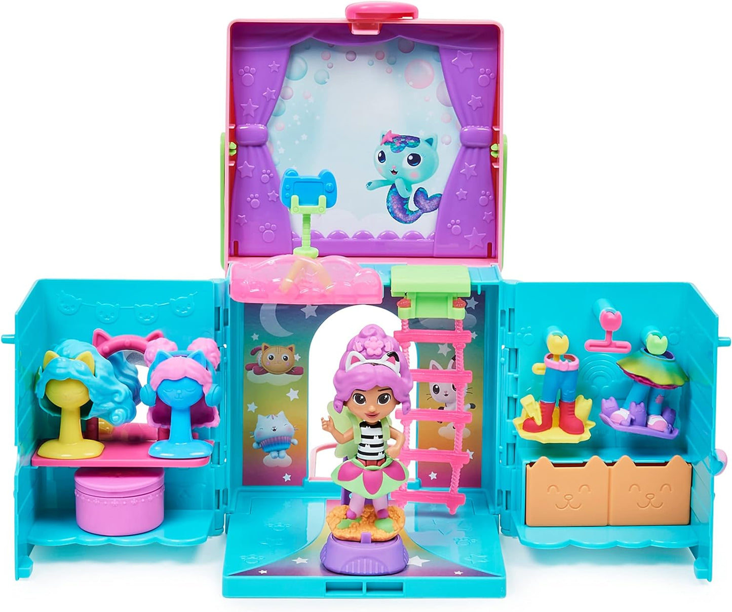 Spin Master - Gabby's Dollhouse, Rainbow Closet Portable Playset
