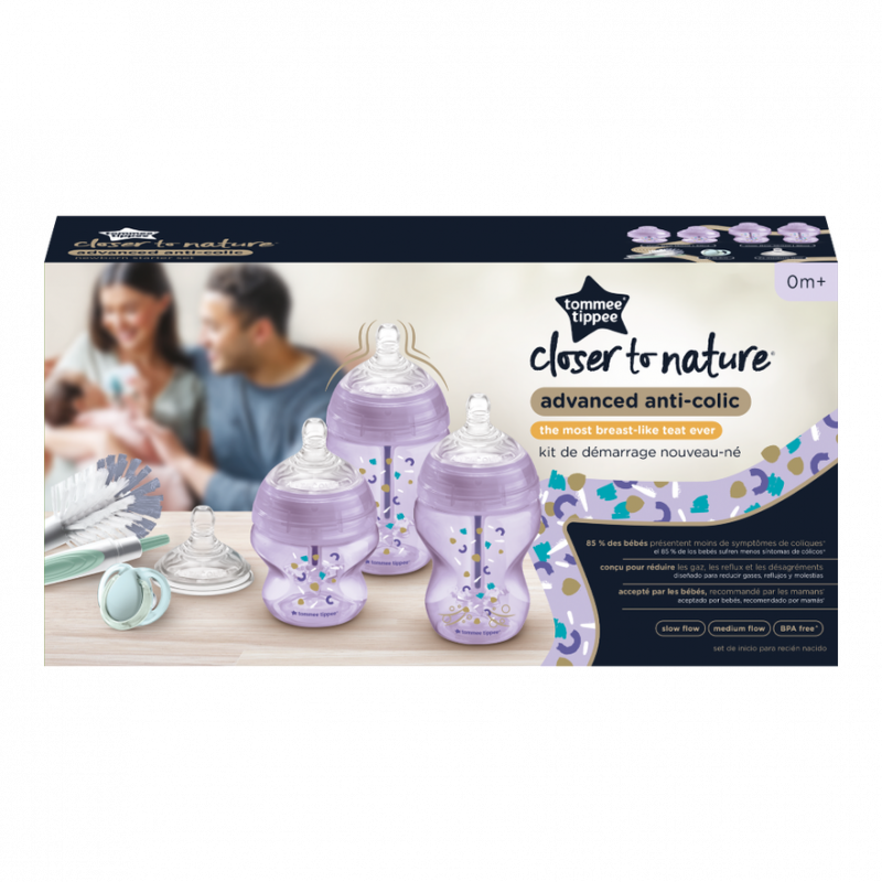 Tommee Tippee - Closer to Nature, PPSU Kit Anticólico Purple