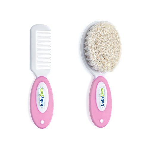 Babyjem - Brush Comb Set Natural Bristle