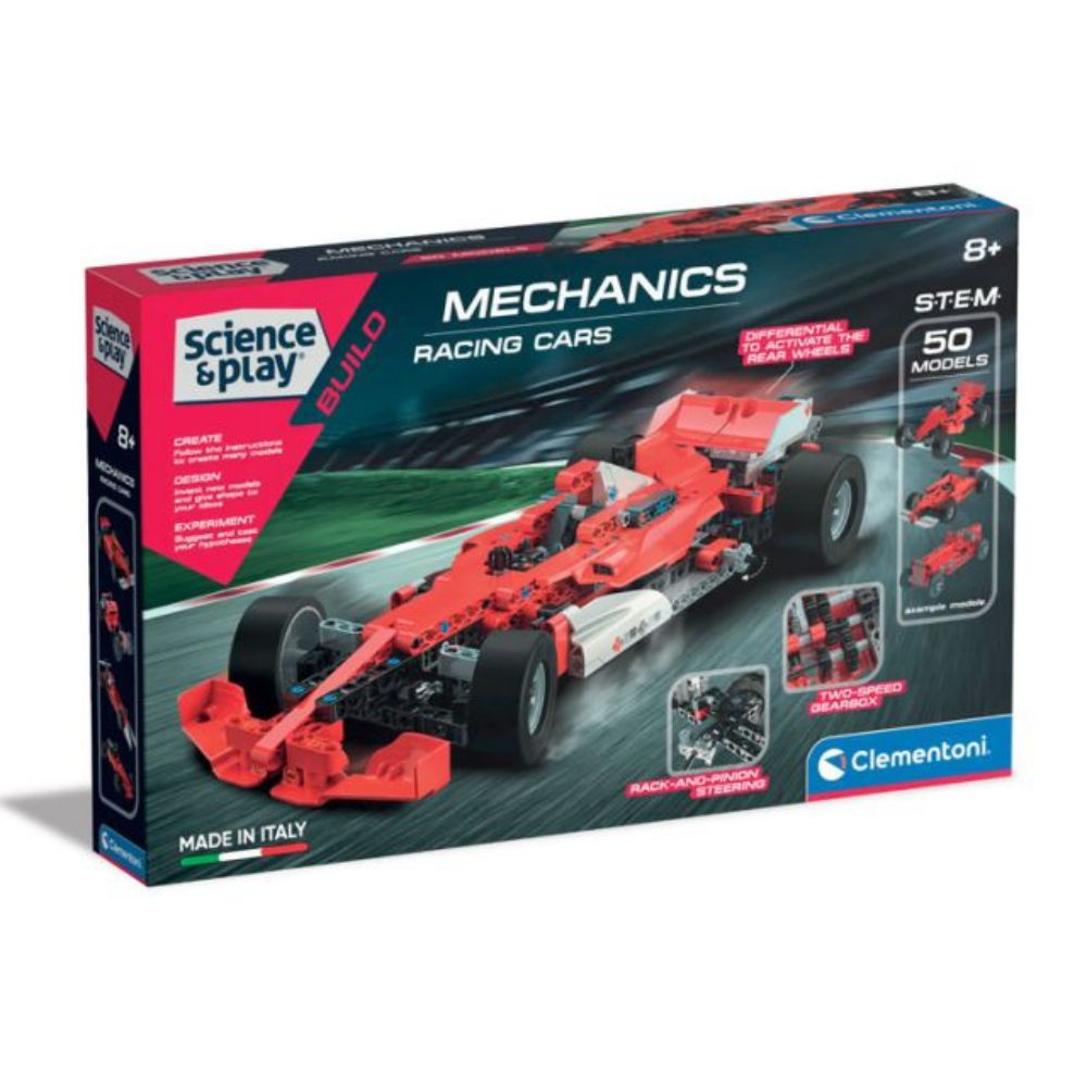 Clementoni - Science & Play, Mechanics Racing Cars