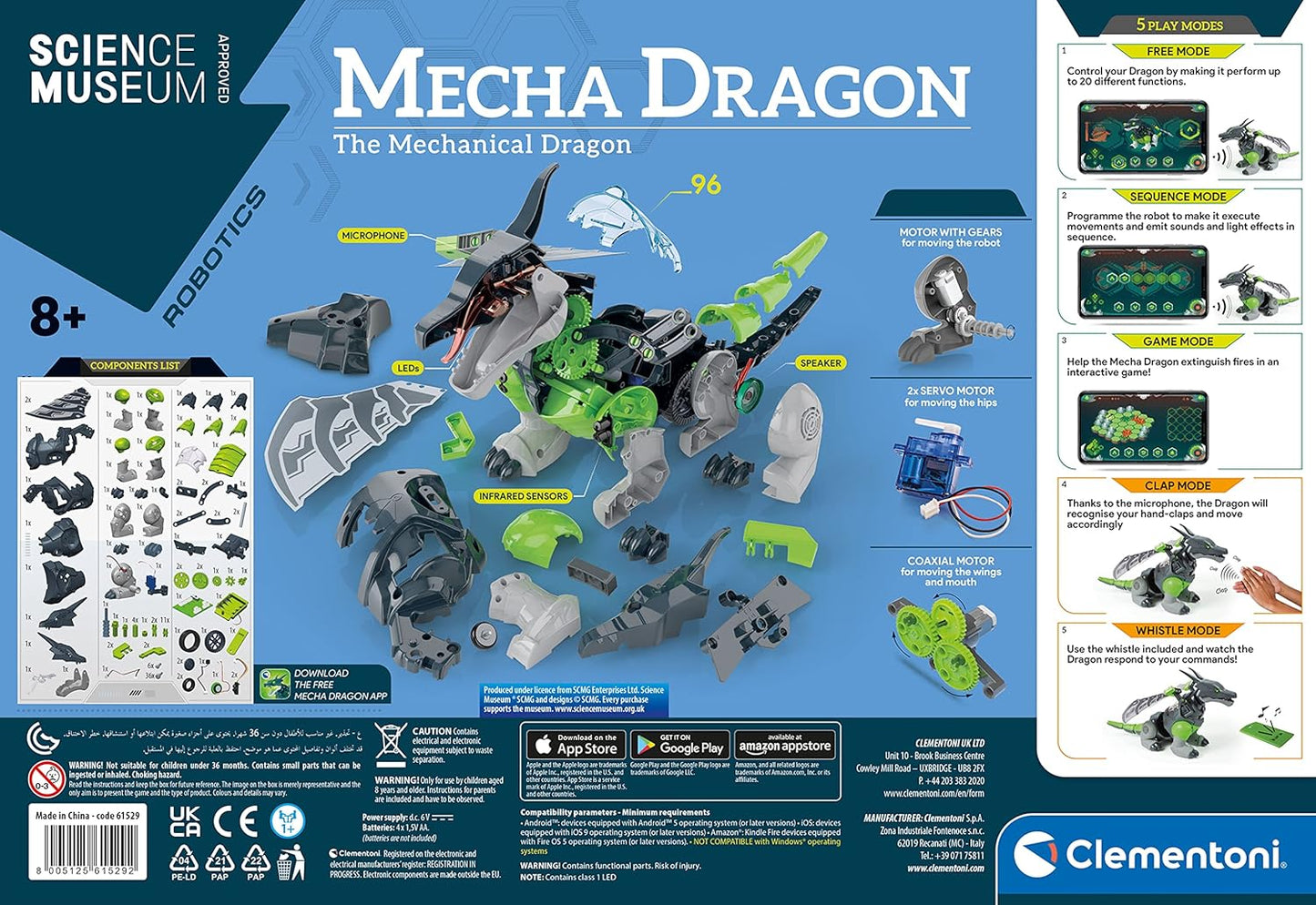 Clementoni - Science Museum, Mecha Dragon Robot