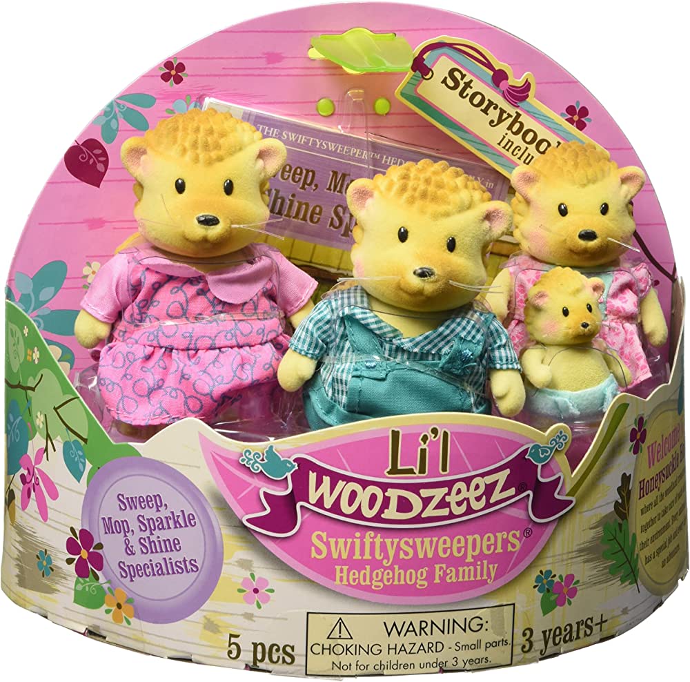 Li'l Woodzeez - Swifty Sweepers Hedgehog Family (storybook included)
