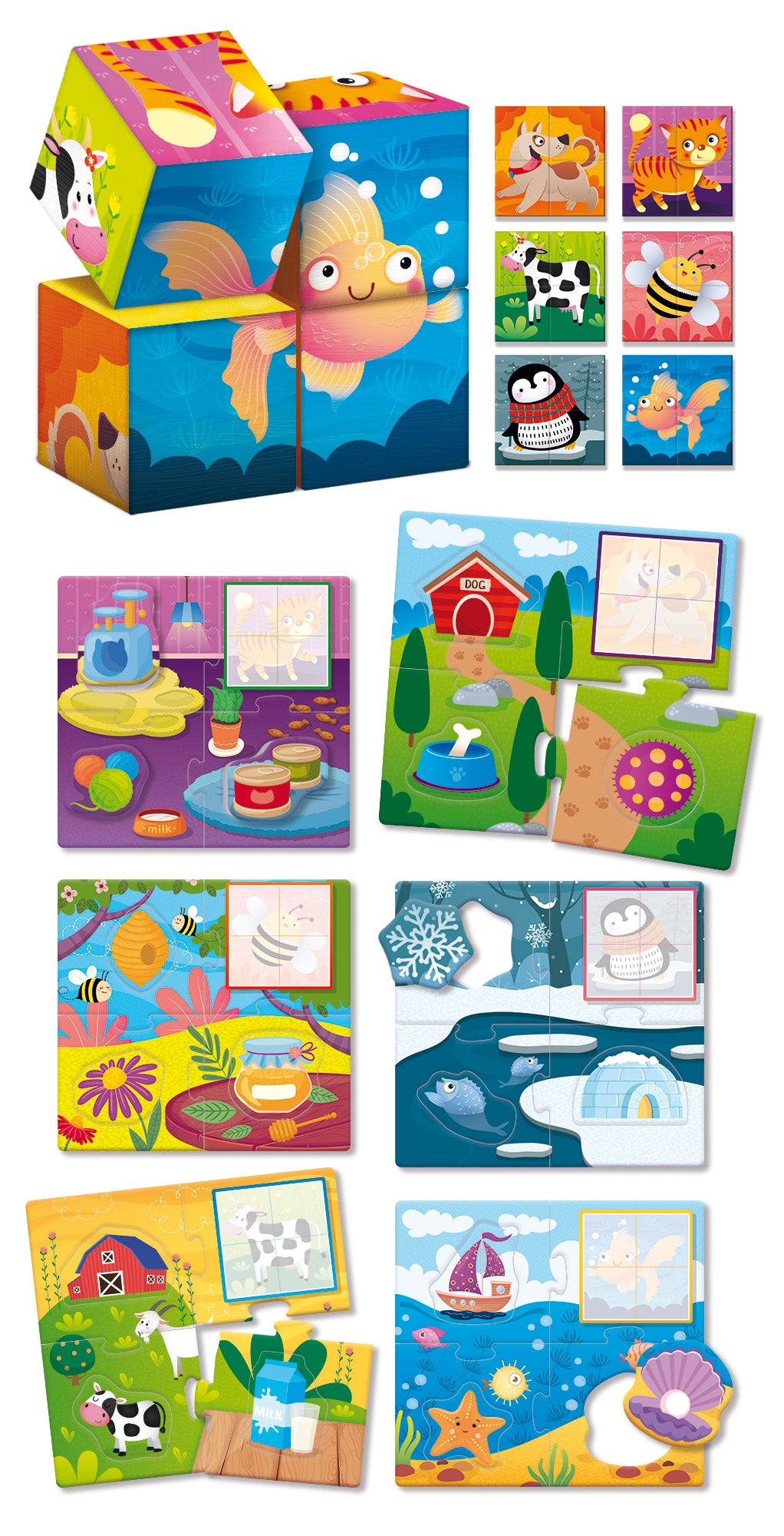 Lisciani - Montessori Cubes & Logic 2 In 1