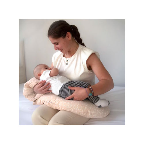 Babyjem - breastfeeding pillow salmon flower