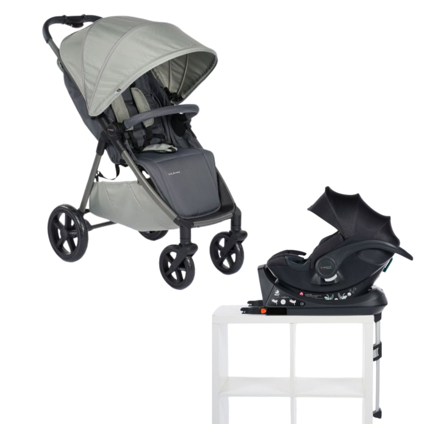 MAST - M4 Mini (stroller + Isize car seat + isofix base)