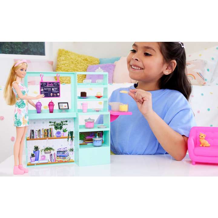 Barbie - Cute ‘n’ Cozy Café Doll And Playset