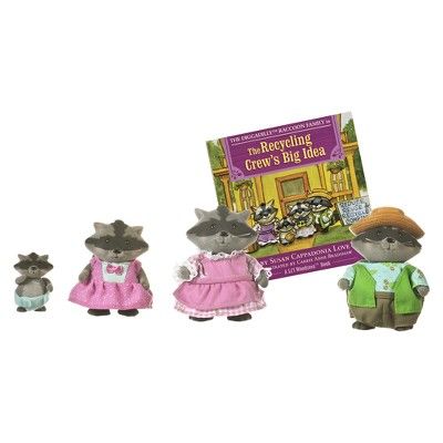 Li'l Woodzeez - The Recycling, Raccoon Family (storybook included)