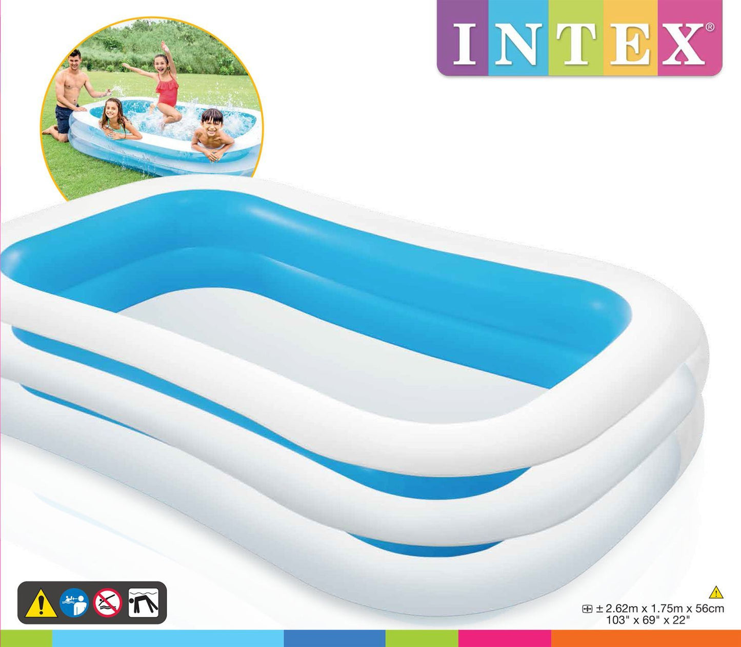 Intex mandarin family pool 262x175x56cm