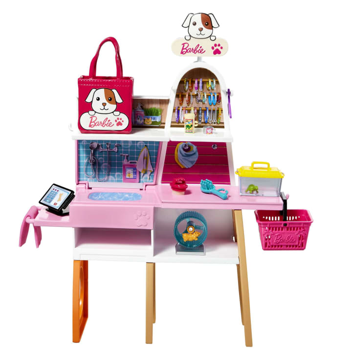 Barbie - Doll And Pet Boutique Playset With 4 Pets And Accessories