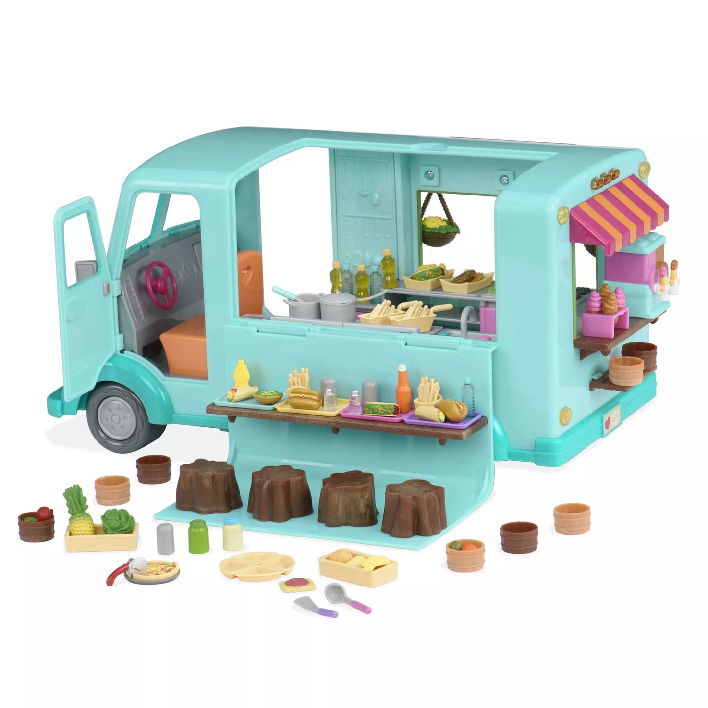 Li'l Woodzeez - Honeysuckle Sweets & Treats Toy Food Truck with Accessories