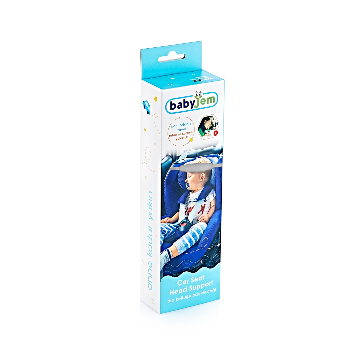 Babyjem - Baby head & neck support for car seat grey