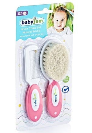 Babyjem - Brush Comb Set Natural Bristle