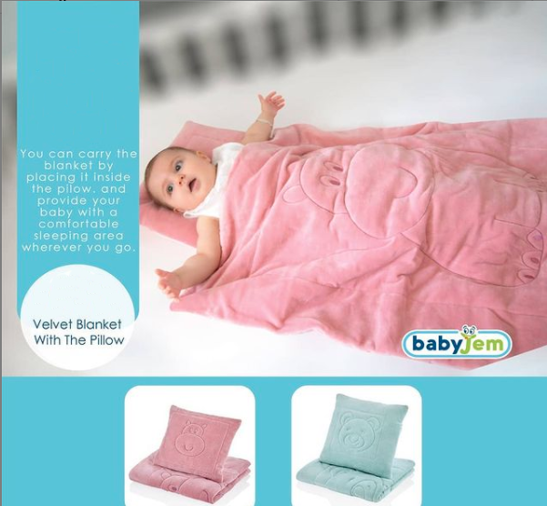Babyjem - Velvet Blanket With Pillow