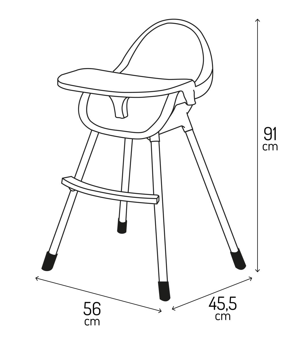 MoMi - KALA high chair green