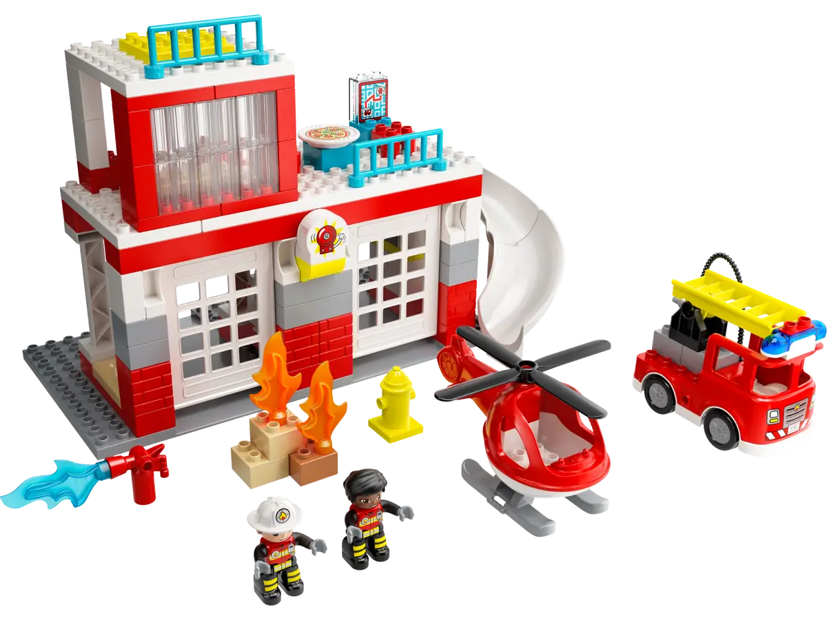 Lego - Duplo, Fire Station & Helicopter