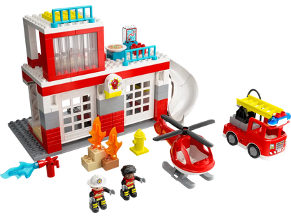 Lego - Duplo, Fire Station & Helicopter