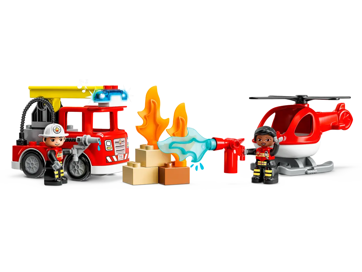 Lego - Duplo, Fire Station & Helicopter