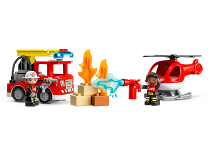 Lego - Duplo, Fire Station & Helicopter