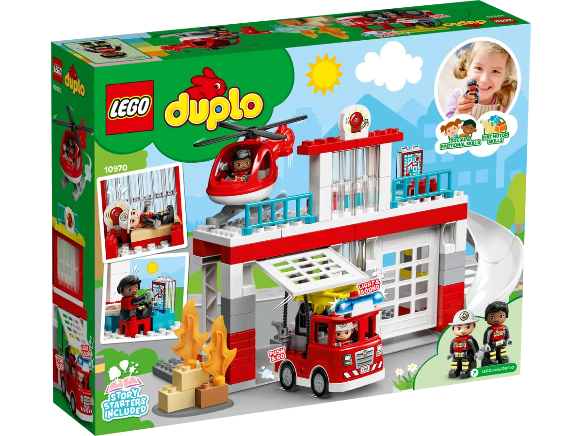 Lego - Duplo, Fire Station & Helicopter