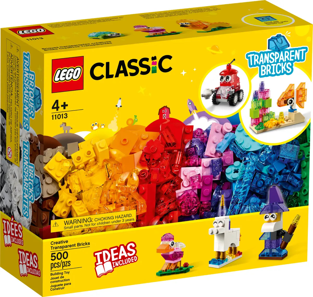Lego - Classic, Creative Transparent Bricks
