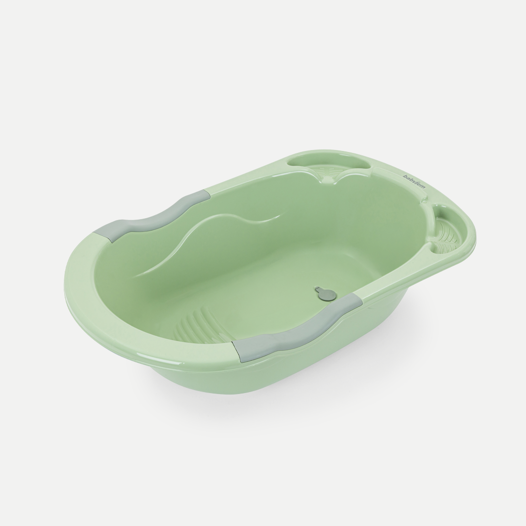 Babyjem bathtub with draining plug