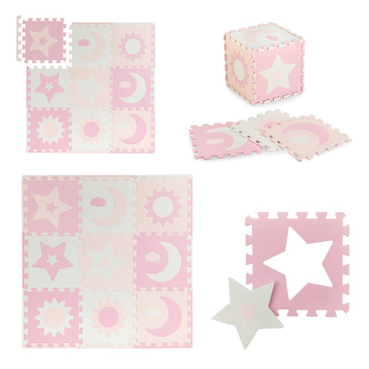 MoMi - NEBE foam puzzle piankowe pink