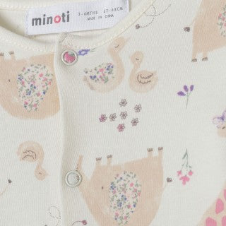 Minoti - Set of 4 rompers "GIRAFFE" for baby girl