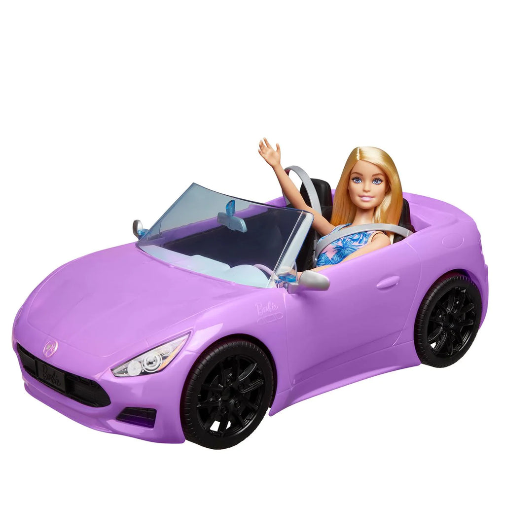 Barbie Doll and Purple Convertible