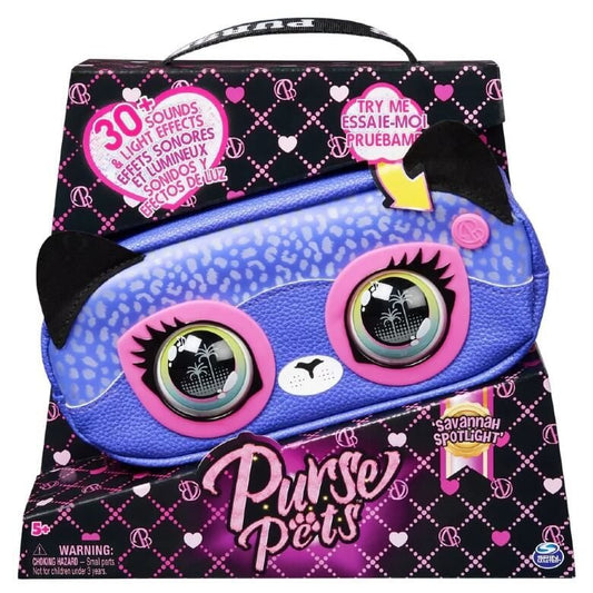 Spin Master - Purse Pets, Savannah Spotlight with over 30 Sounds and Light Effects