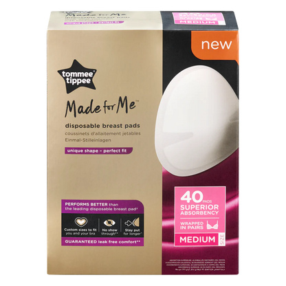 Tommee Tippee -  Disposable Breast Pads, Medium, 40Pcs