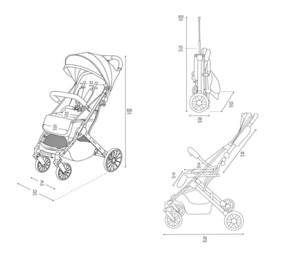 MoMi - ESTELLE PLUS LIGHT stroller