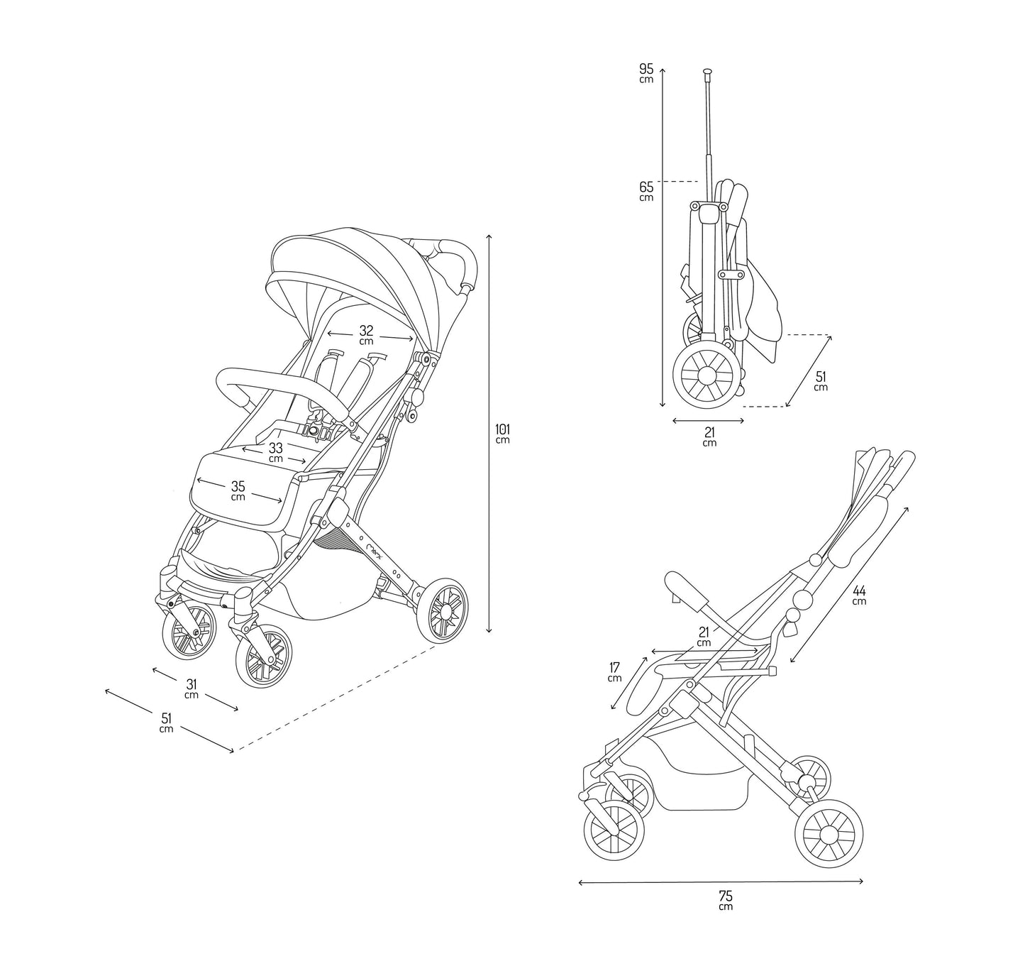 MoMi - ESTELLE stroller