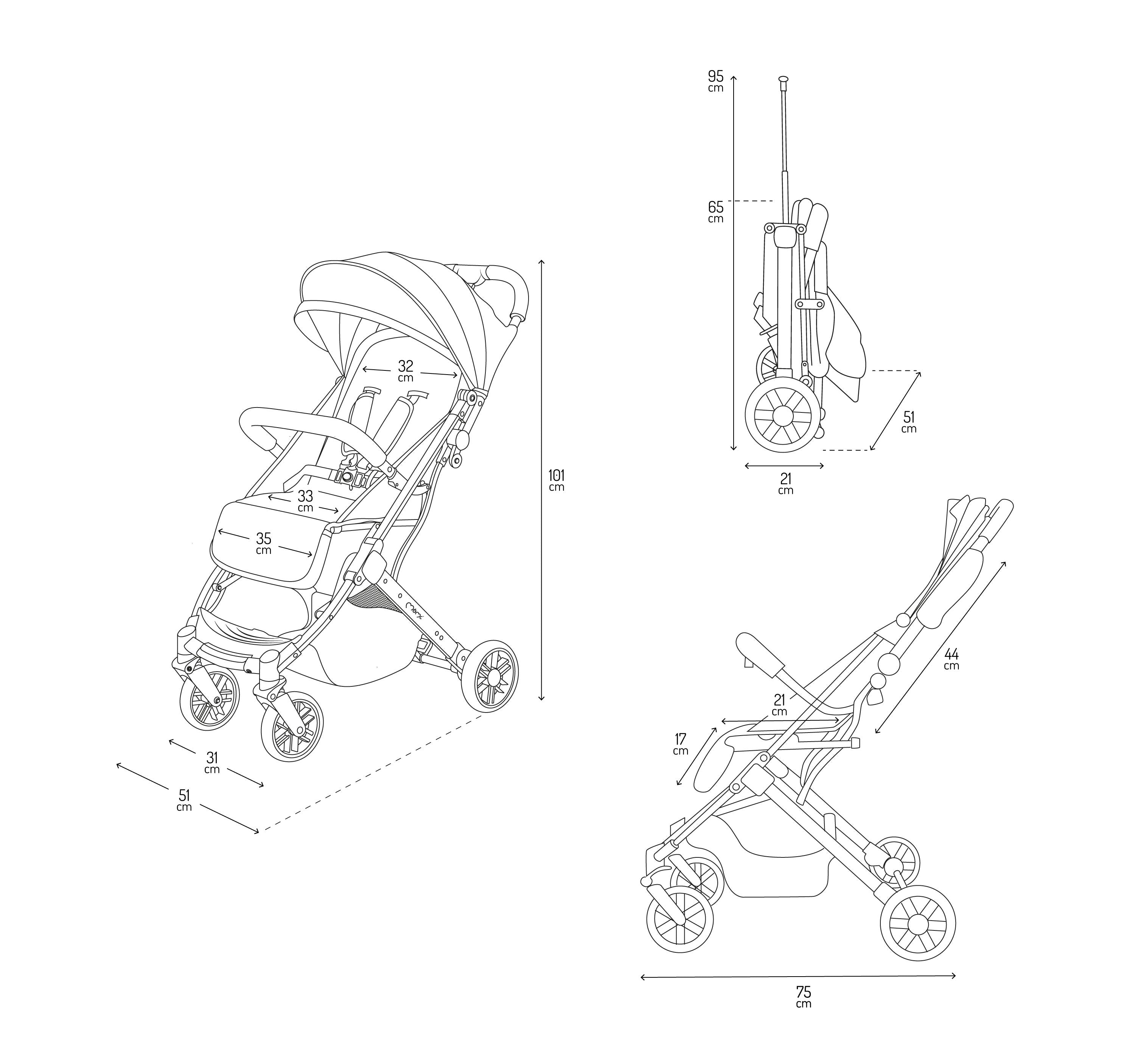 MoMi Estelle stroller