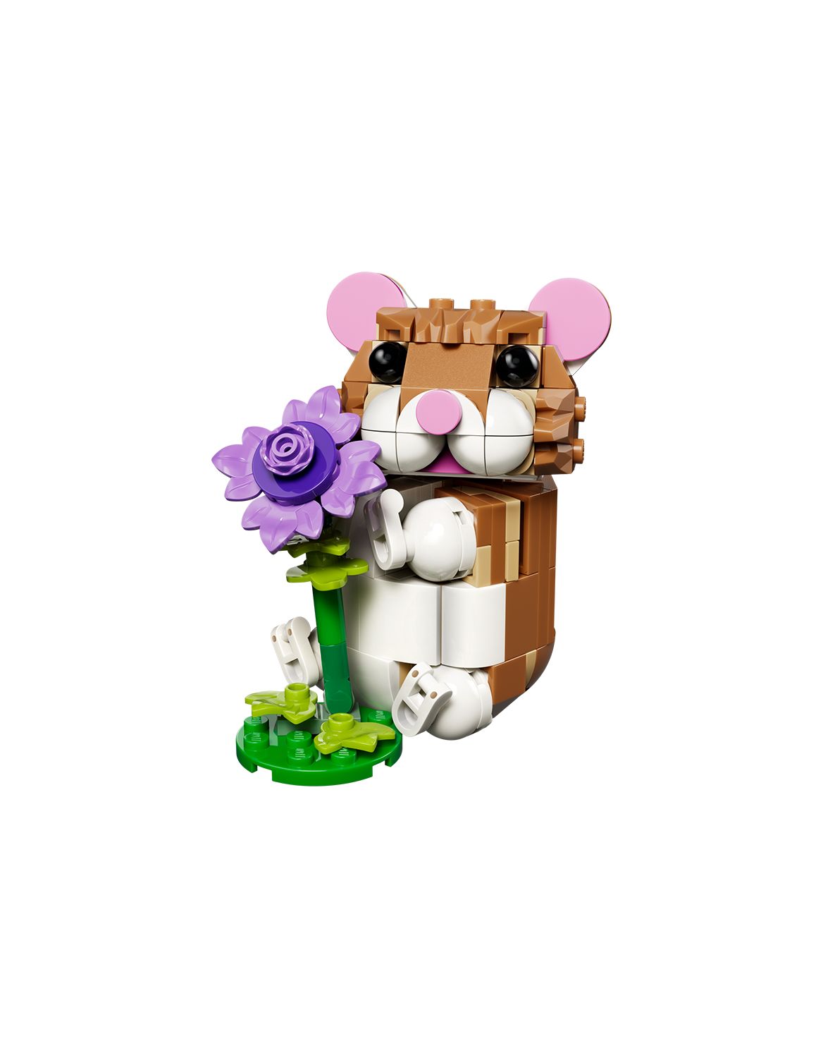 Cute Hamster with a Flower