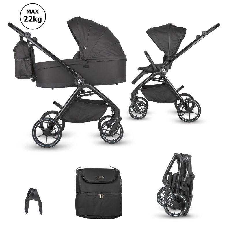 Coccolle Serry 2-in-1 Modular Stroller Jet Black