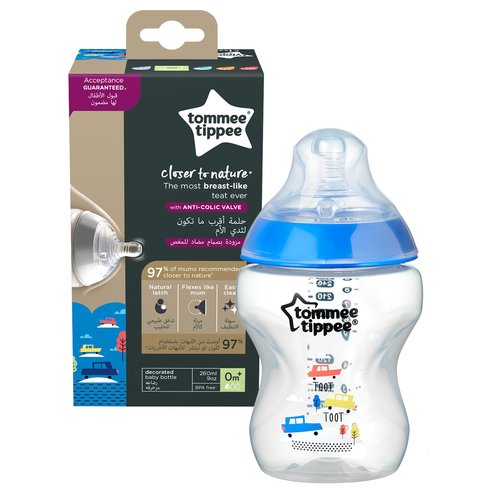 Tommee Tippee - Closer To Nature Decorated Baby Bottle  260ml