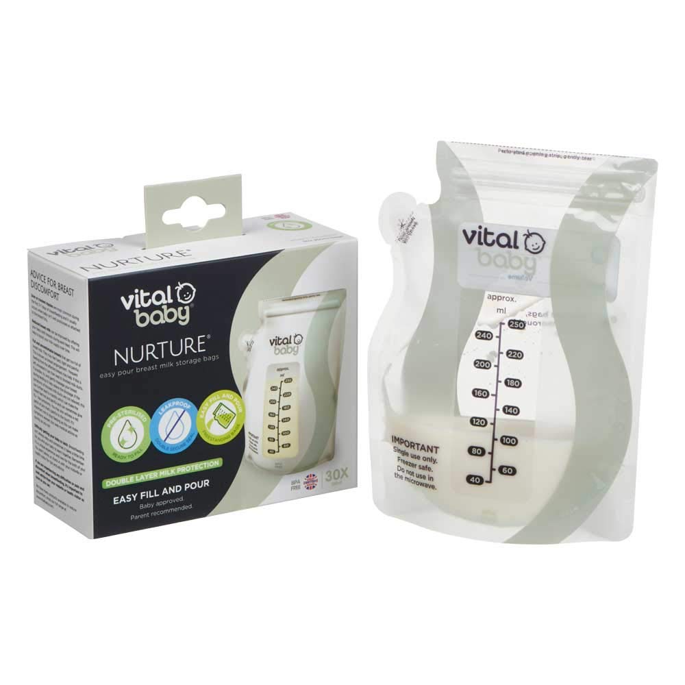 Vital Baby - nurture easy pour breast milk storage bags 30pk