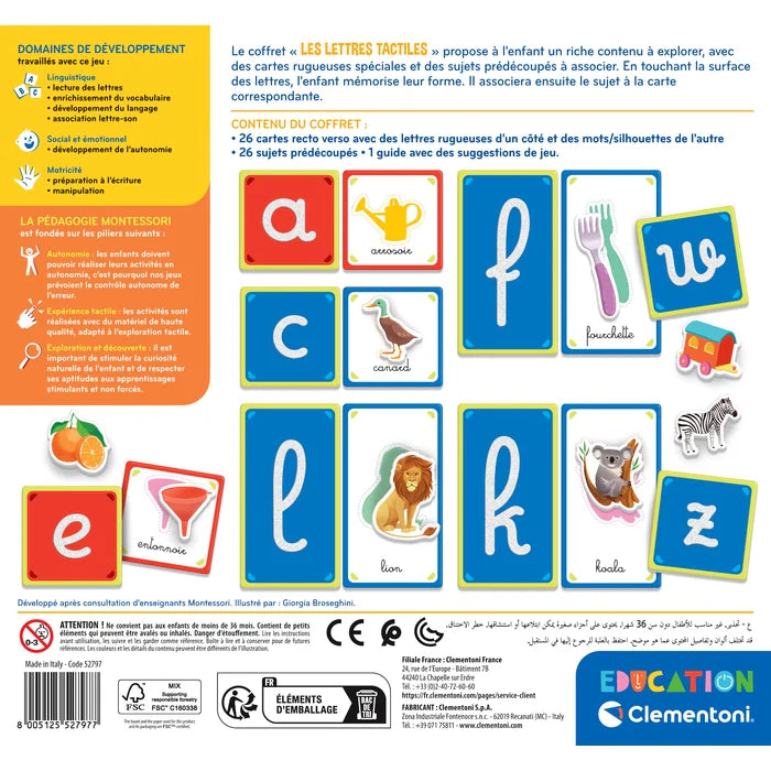 Clementoni - Education, Les lettres tactiles