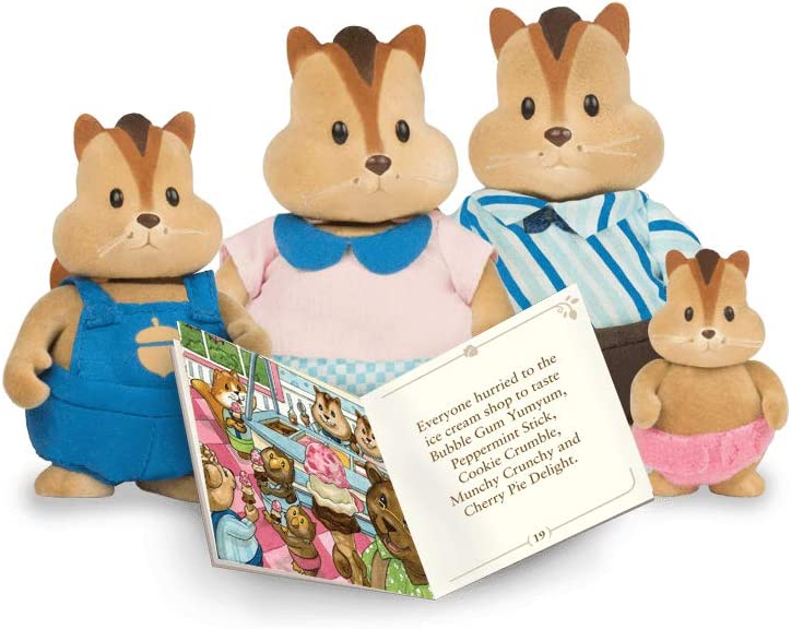 Li'l Woodzeez - Scamperscoots Chipmunk Family  (storybook included)