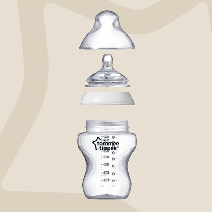 Tommee Tippee - Naturally Shaped with Anti-Colic Valve, Soft Silicone