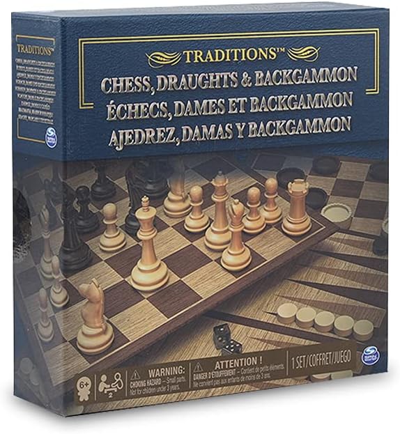 Spin Master - Cardinal, Chess And Draughts, Backgammon Play Set